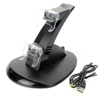 

USB LED Light Dual Controller Charging Dock Station Stand Charger for Microsoft for Xbox One Controllers With Cable