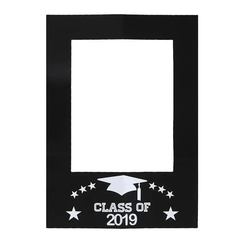

1pc Class of 2019 Photo Props Picture Frame Booth Props Cutouts Paper Frame for Graduation Party Suppliers