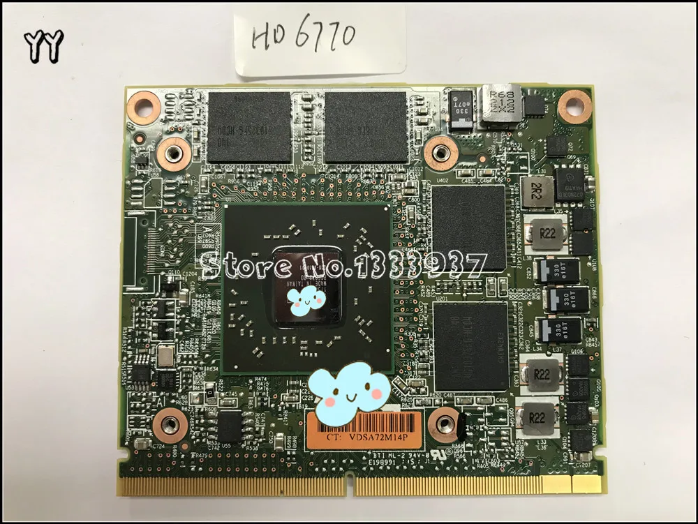 

For HP EliteBook 8560w 8760w FirePro M5950 HD6770M HD6770 HD 6770M 216-0810001 graphics card DDR5 1G VGA Video Graphics Card