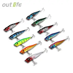 Outlife 10 шт. Рыбалка приманки Минноу Crankbait рыбалка воблеры искусственный Жесткий приманки Блесен с крючками и коробка