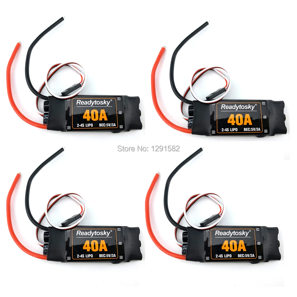 

40A ESC 2-4S Electronic Speed Controller ESC with 5V 3A BEC For F450 S500 X500 Fixed Wing RC Helicopter Quadcopter