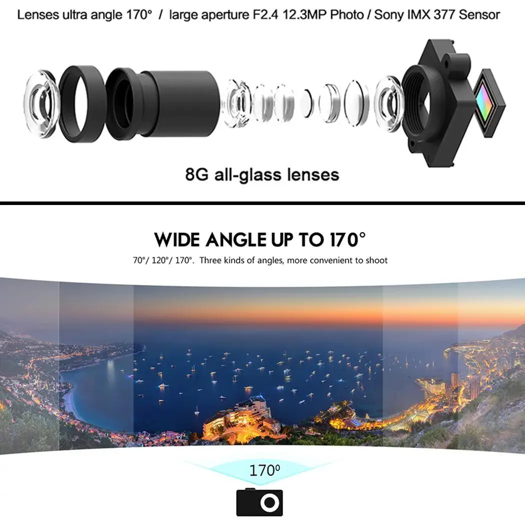 SOOCOO S300 Экшн камера EIS стабилизация изображения Спортивная 4K 30FPS 2 35 &quotсенсорный