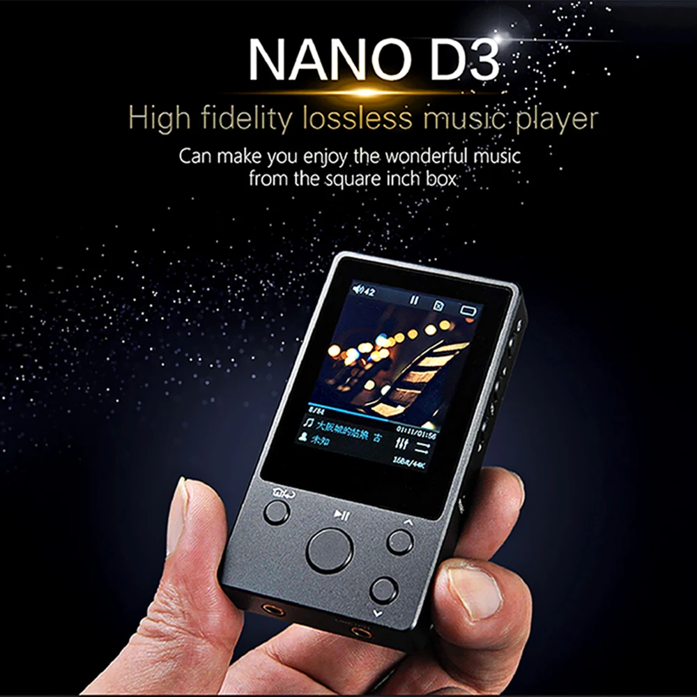 Новейшая версия] XDUOO D3 Professional Lossless музыка MP3 HIFI музыкальный плеер с HD OLED экран