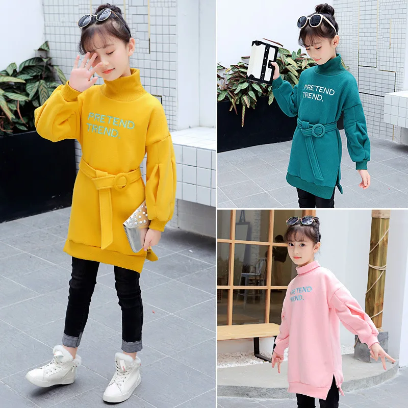 

Children's Garment Girl Autumn New Fashionable Long Hoodies Sweatshirts