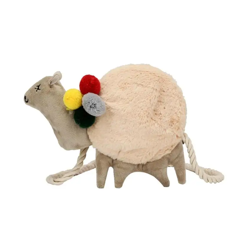 

Cute Crossbody Messenger Cartoon Animal Alpaca Handbags for Women Plush Money Phone Shoulder Bag for Ladies Party Purse