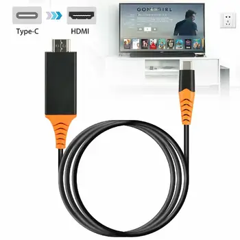 

USB-C Type-C to 4K HDMI HDTV TV Adapter Cable for Samsung S9 S10 Note 9 MacBook Type-C to HDMI Cable for LG G5