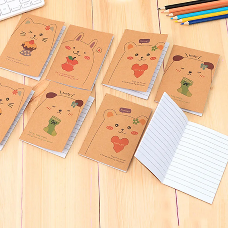 

Kawaii Fish Cat Notebook Retro Craft Paper Grid Line Notes Book Blank Inner Page Weekly Planner Diary School Supplies Girls Gift