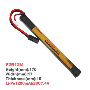 

1pcs 100% Orginal FireFox 7.4V 1200mAh 20C Li Po AEG Battery 170mm x 17mm F2R12M