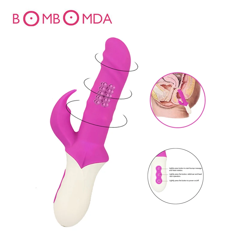 Silicone Turn Bead Swing font b Dildo b font Vibrator G spot Stimulate Massager Clitoral Vibrators