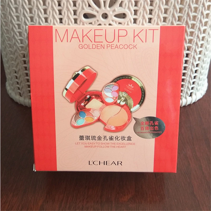 

Peacock Makeup Box Pearlescent Matte Makeup Box Eye Shadow Powder Combination Makeup Dish