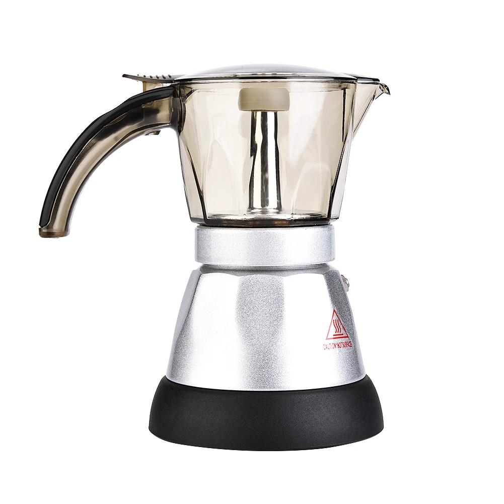 

150ml/300ml Electrical Espresso Moka Pot Coffee Percolators Italian Mocha Coffee Maker 220V Stovetop Filter Percolator Cafetiere