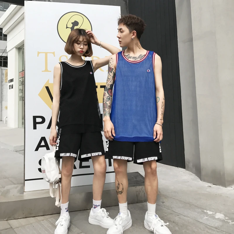 

Men's vest 2019 summer new suit jersey travel solid color loose sports vest casual personality youth men's wear