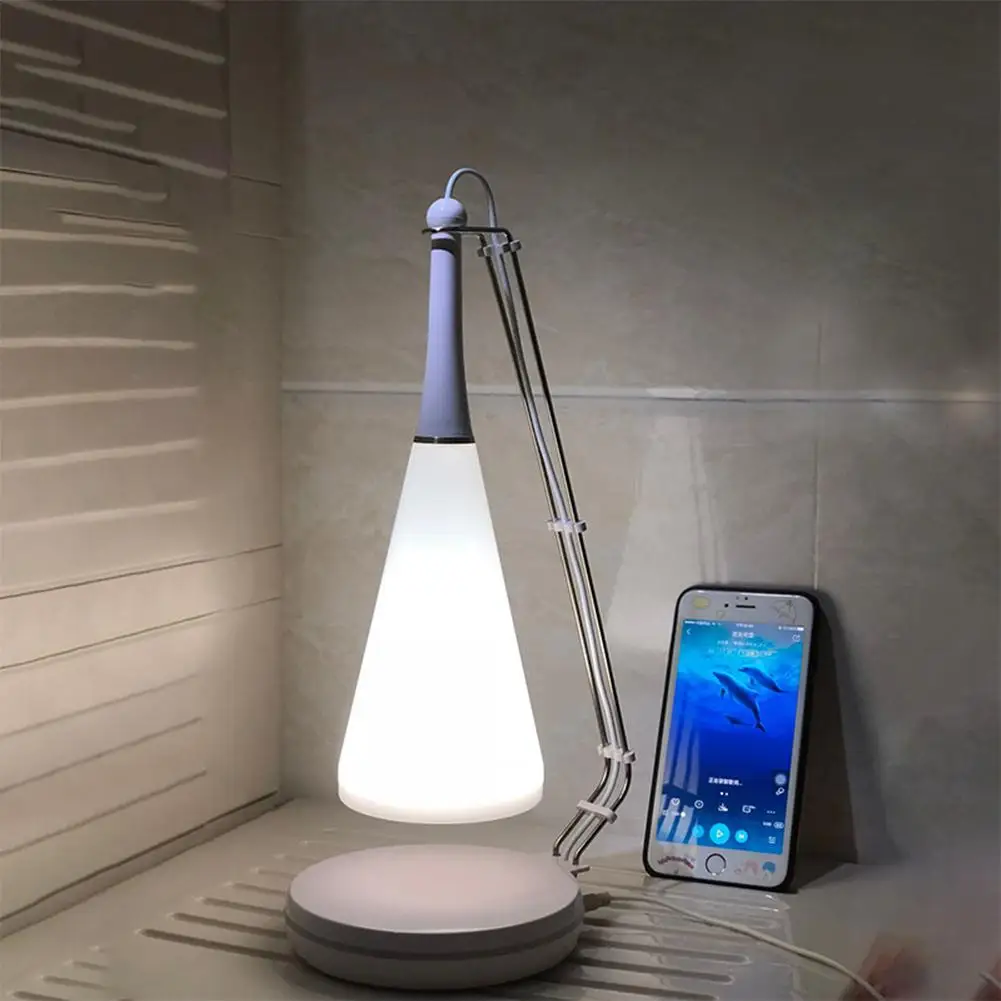 

Multifunction led Table Desk Lamp Wireless Charging Pad Cell Phone Charger Holder Stand with Touch Control Bluetooth Function