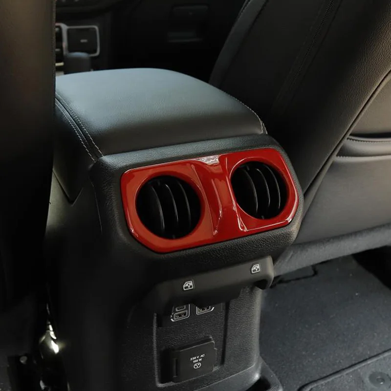 Plastic Red Rear Back Air Vent Outlet Trim Cover Fits For