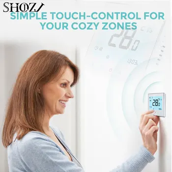 

Thermoregulator Touch Screen Heating WIFI Thermostat for Warm Floor, Electric Heating System Thermostat with Alexa google home