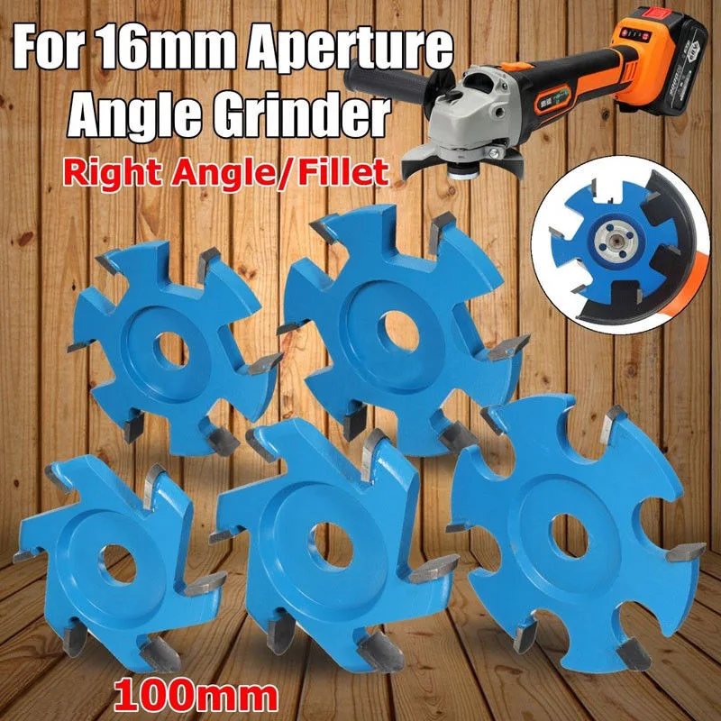 

H16 Power Wood Polishing Angle Grinder Carving Disc Hexagonal Shovel Blade Aperture Woodworking Carpentry Tools Kit 100mm