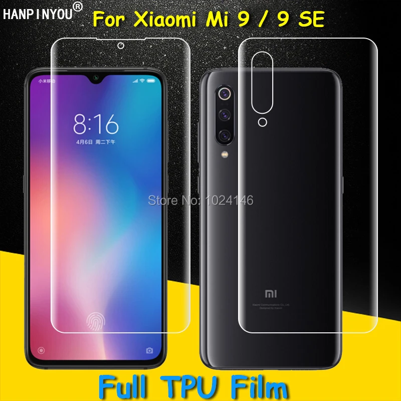

Front / Back Full Coverage Clear Soft TPU Film Screen Protector For Xiaomi Mi 9 / 9 SE , Cover Curved Parts (Not Tempered Glass)