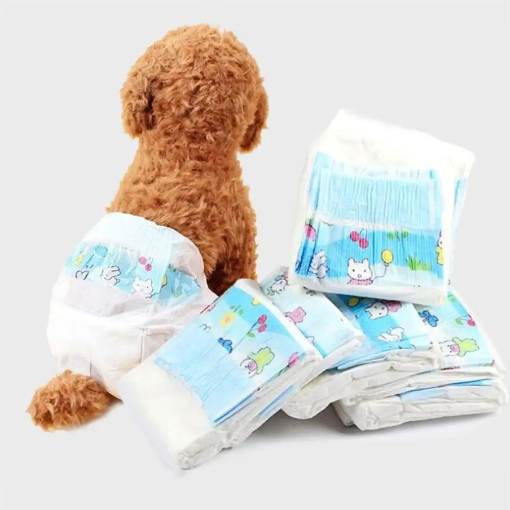 12Pcs/Set Disposable Puppy Diapers Absorbent Dogs Sanitary Pants Pet