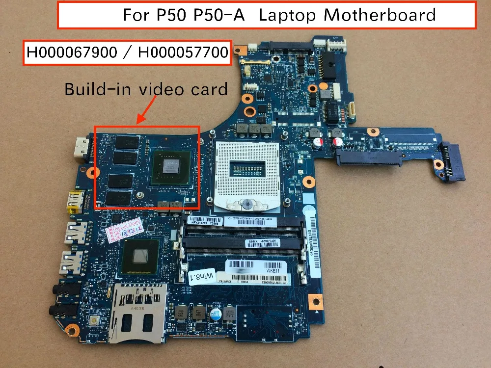 Бесплатная доставка Материнская плата для Toshiba Satellite P50 A H000067900 H000057700 ноутбука с