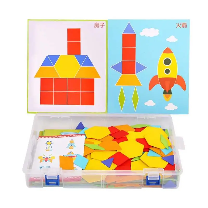 

180pcs Creative Puzzle Games Educational Toys For Children Jigsaw Puzzle Learning Kids Developing Wooden Toys for Children Gift