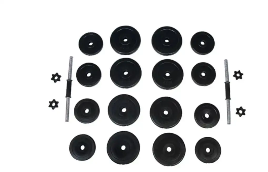 VidaXL комплект из 2 х анти скольжения ручки гантели Олимпийский Стандартный черный