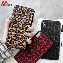 

Moskado Plush Leopard Phone Case For iphone XS Max X XR 8 Plus Furry Fur Winter Warm Luxury Soft Case For iphone 6 6s 7 Plus