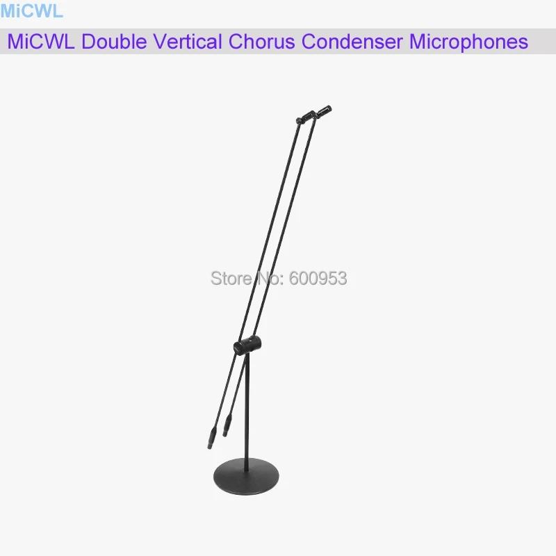 

Top-Performance Double Condenser Microphone Super-Cardioid Mic for Choir Group Chorus Studio Stage 1.4m pole with Stands package