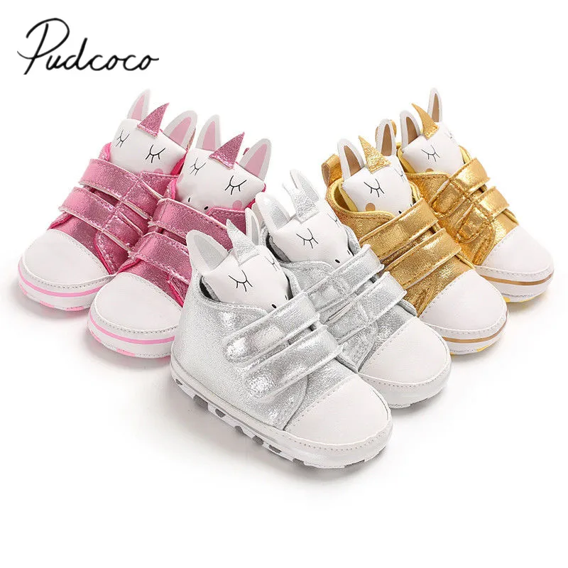 

2019 Brand New Newborn Kid Baby Girl Boy Cartoon Unicorn Snow Shoes Winter Soft Sole Prewalker Crib Plush Boots First Walkers