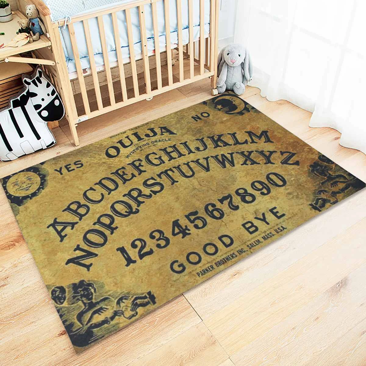 Ouija Board Art Area Rug 5'x 7' Educational Polyester Area Rug Mat for Living Dining Dorm Room Bedroom Home Decorative 