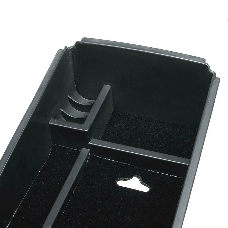 

1pc 24*14.5*7.5cm Black Phone Wireless Charging Console Storage Box High Quality Accessory Fit For BMW X3 / F25 2015 -2017 LHD
