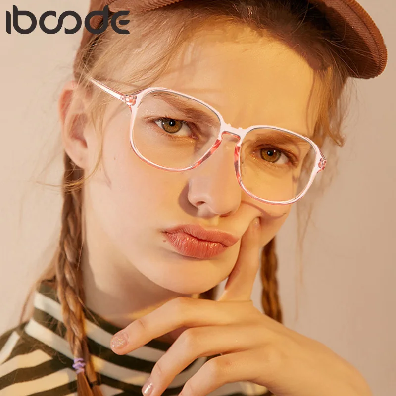 

iboode Fashion Glasses Frame Women Men Plain Mirror Spectacle Myopia Optical Eyeglasses Frame Male Goggle Oculos Gafas De Sol