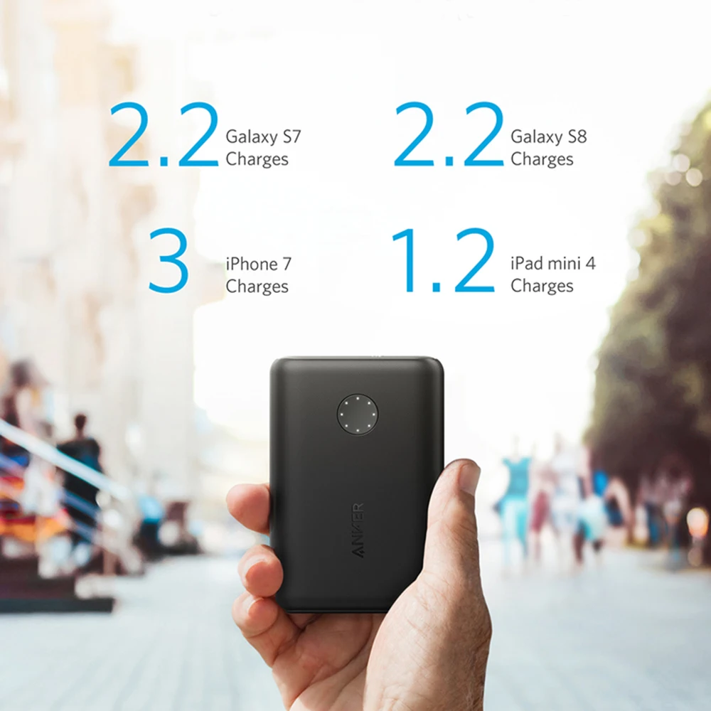 Внешний аккумулятор Anker PowerCore II 10000 usb microUSB портативное зарядное устройство