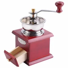 Vintage Manual Coffee Grinder With Ceramic Movement Retro Wooden Coffee Mill For Home Decoration Coffee Grinder Grinding Tool
