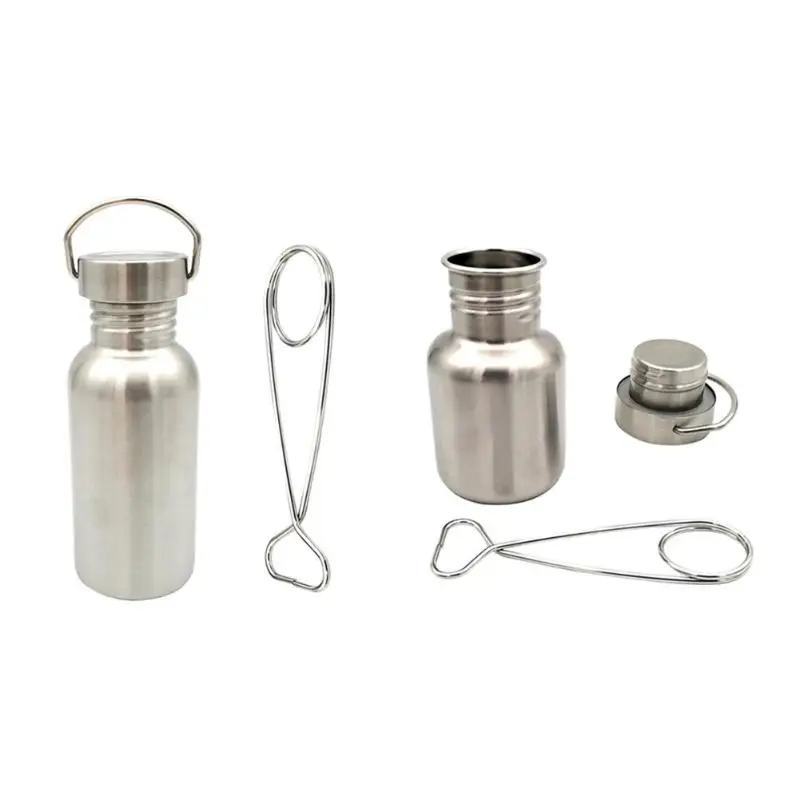 

Outdoor 304 Stainless Steel Water Bottle Sports Water Cup with Hanging Hook