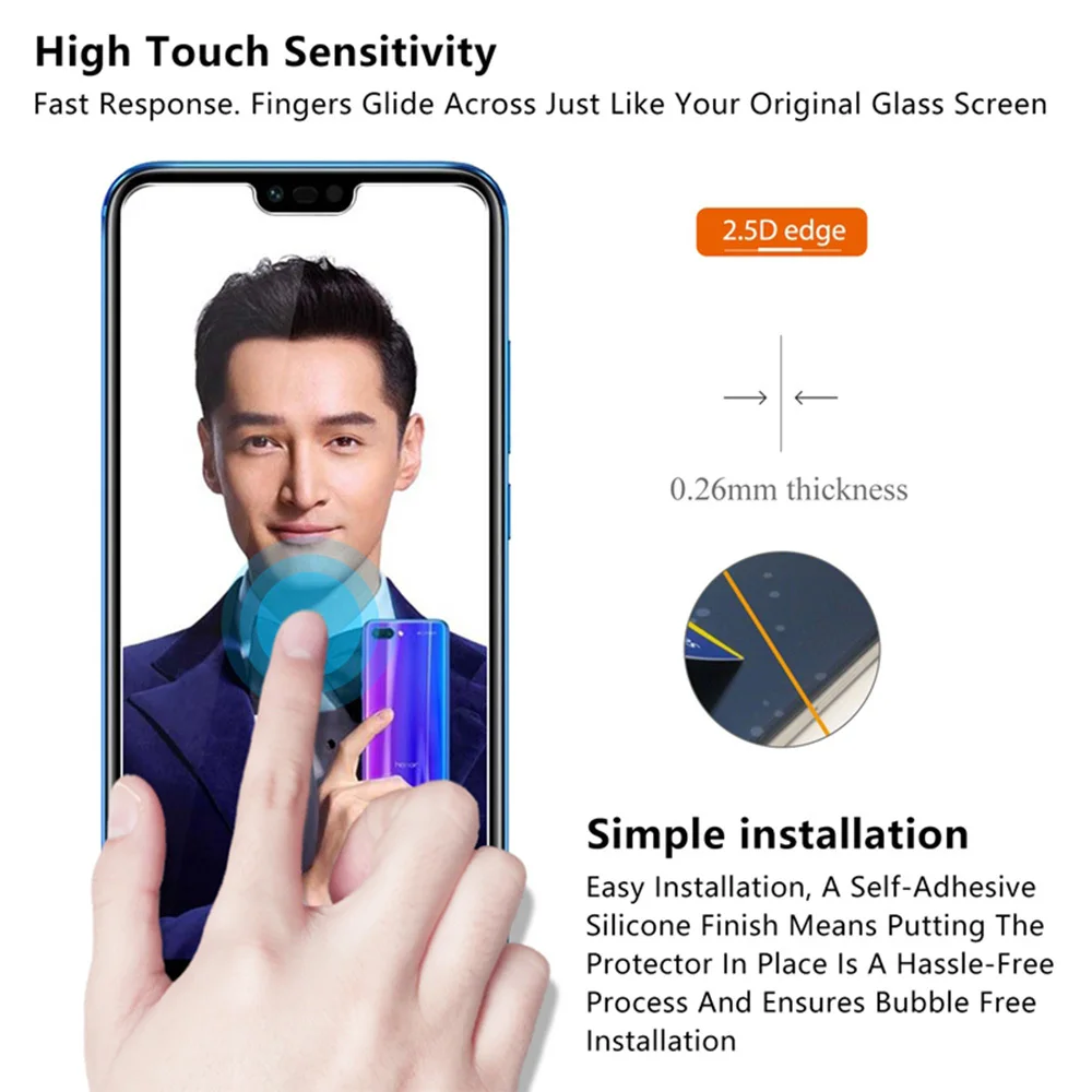 Закаленное стекло 9H для Huawei Honor 7X Защита экрана 7x Защитная пленка 2.5D защита от