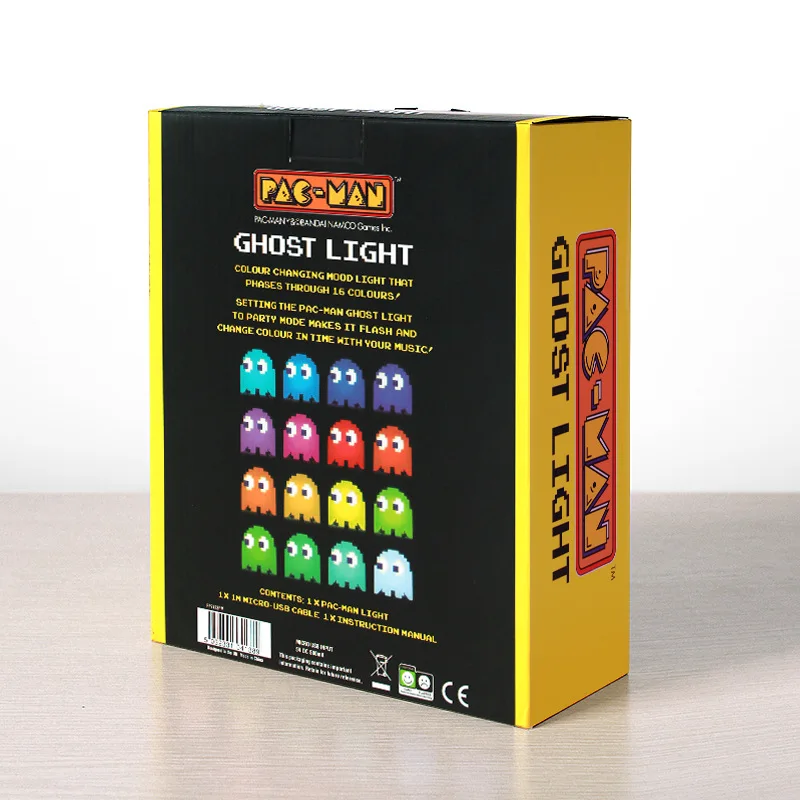 PacMan лампа призрак светодиодный ночник многоцветный мультфильм ночные светильники USB перезаряжаемые для детей детской украшения освещение