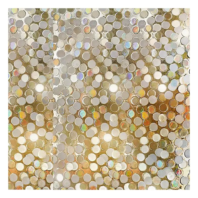 

1pc Static 3D Window Film Dot Sequins Glittering Decals Grass Films Window Sticker for Home Bathroom Kitchen Living Room Decor