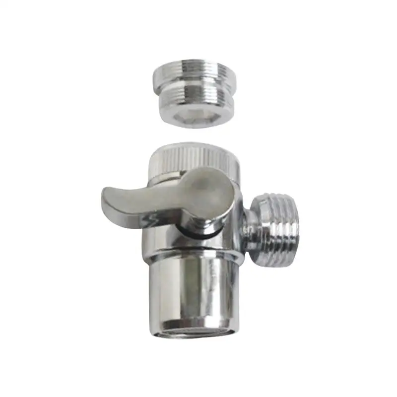 

1Pc Faucet Diverter Metal Copper Portative Durable Connector Valve Adapter for Washing Machine Water Diversion