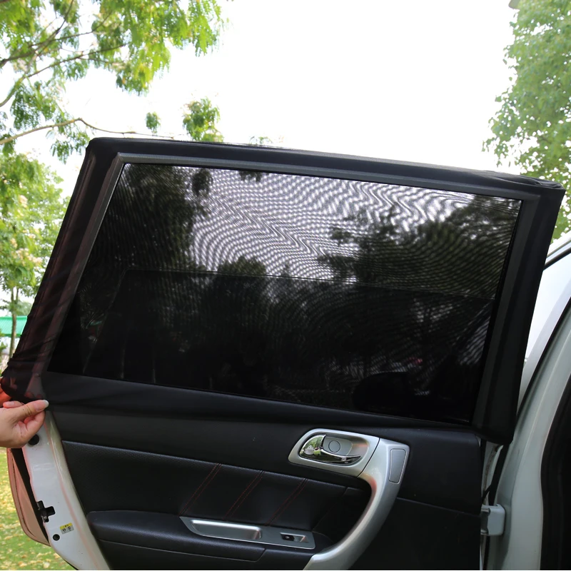 

2Pcs/Pack Car Sun Shade Window Cover Sunshade Curtain UV Protection Shield Visor Mesh Dust Car Window Mesh Car-Styling