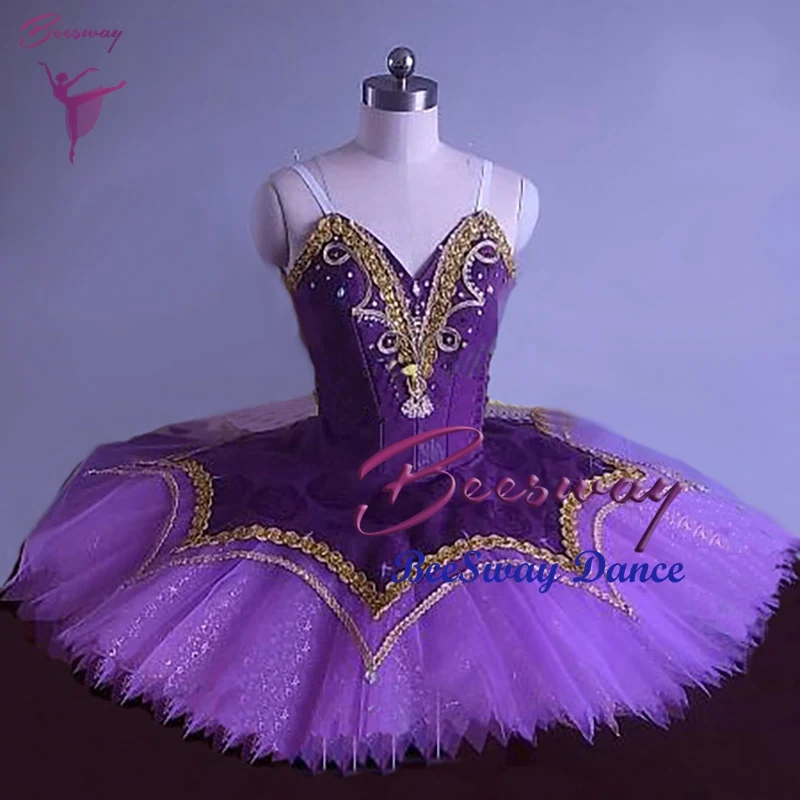 Pre-order Adult ballet tutu skirt purple and black - TM-106 main image 0