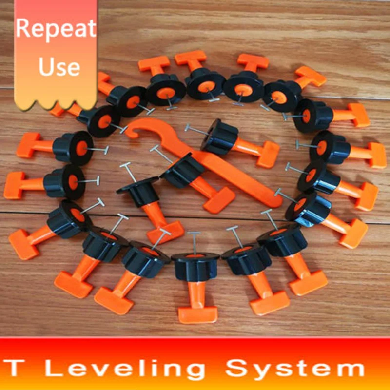 

50pcs /Set Reusable Tile Leveling Positioning System Leveler T-lock Floor Tools