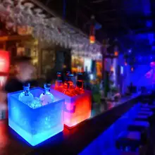 Светодиодный ведро для льда, шампанского, вина, напитков, охладитель льда для пива, для ресторанов, баров, ночных клубов, KTV, пабов, вечерние, 3.5л, светящиеся