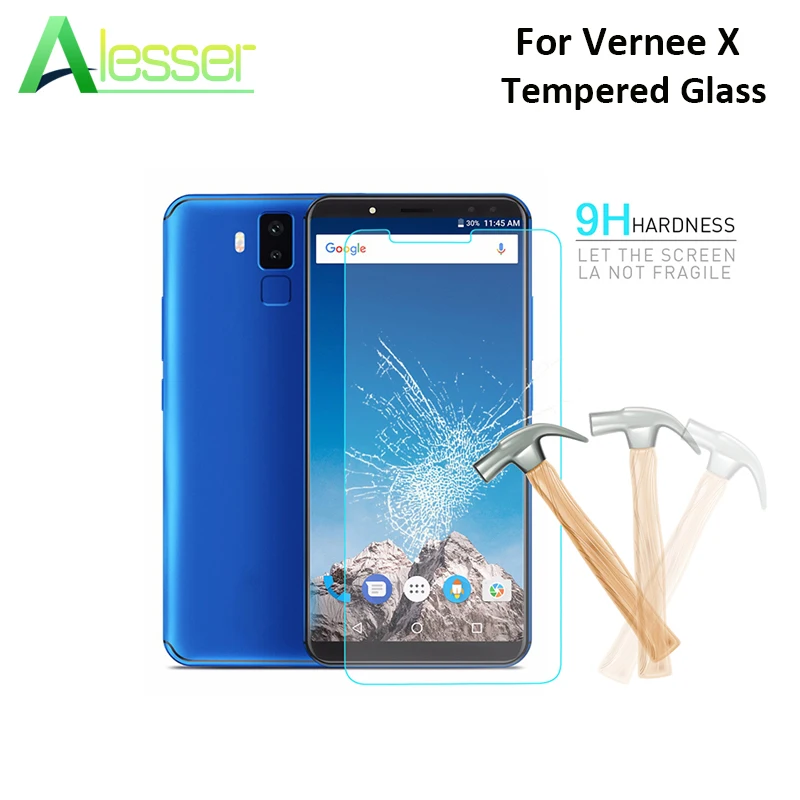 

Alesser For Vernee X Tempered Glass Film Screen Protector Anti-shatter Film Replacement Mobile Accessories For Vernee X