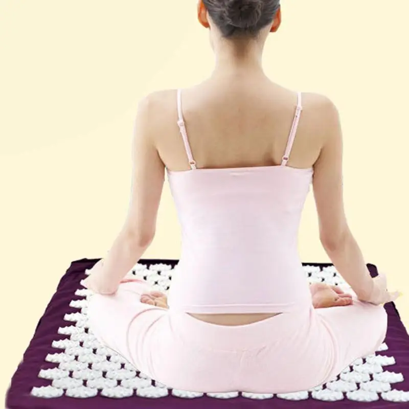 Yoga Mat Massager Cushion Acupressure Mat Relieve Stress Pain Acupuncture Spike Yoga Mat for Back Foot Legs Massage Purple Yoga Mat Massager Cushion Acupressure Mat Relieve Stress Pain Acupuncture Spike Yoga Mat for Back Foot Legs Massage Purple