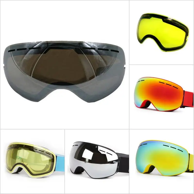 Double layer Anti glare Lenses Ski Night Vision Goggles Mask Lens Anti
