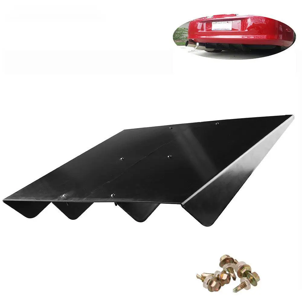

Adeeing x 21" ABS Universal Rear Bumper 4 Fins Diffuser Fin Black for Honda Acura Rear Bumper Diffuser Fin General r30