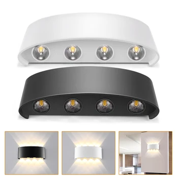 

8W 8LED COB Dual-Head LED Wall Light UP Down Wall Mounted Light Security Waterproof Wall Lamp For Outside Decoration Wandlamp