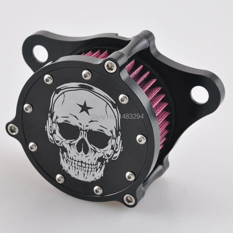 Aluminum Air filter Cleaner System Performance Kit Music Skull Style Fits For Harley Sportster 1200 883 91 16|Воздушные фильтры и