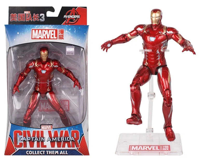 

Original Marvel Captain American Civil War Iron Man Figure Action PVC Avengers endgame Toys Figure Collectible Model Toy 17.5cm