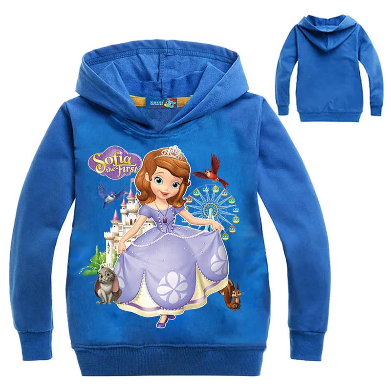 New Spring Girls Sweatshirt Children Sofia Princess Clothes Pink Hooded Shirt For Girls T-shirt Sofia Princess Print Hoodies New Spring Girls Sweatshirt Children Sofia Princess Clothes Pink Hooded Shirt For Girls T-shirt Sofia Princess Print Hoodies